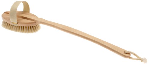 Die riffi Badebürste Natur mit langem Holzstiel – perfekt zur Reinigung des Rückens und ideal für ein belebendes Körperpflege-Ritual.